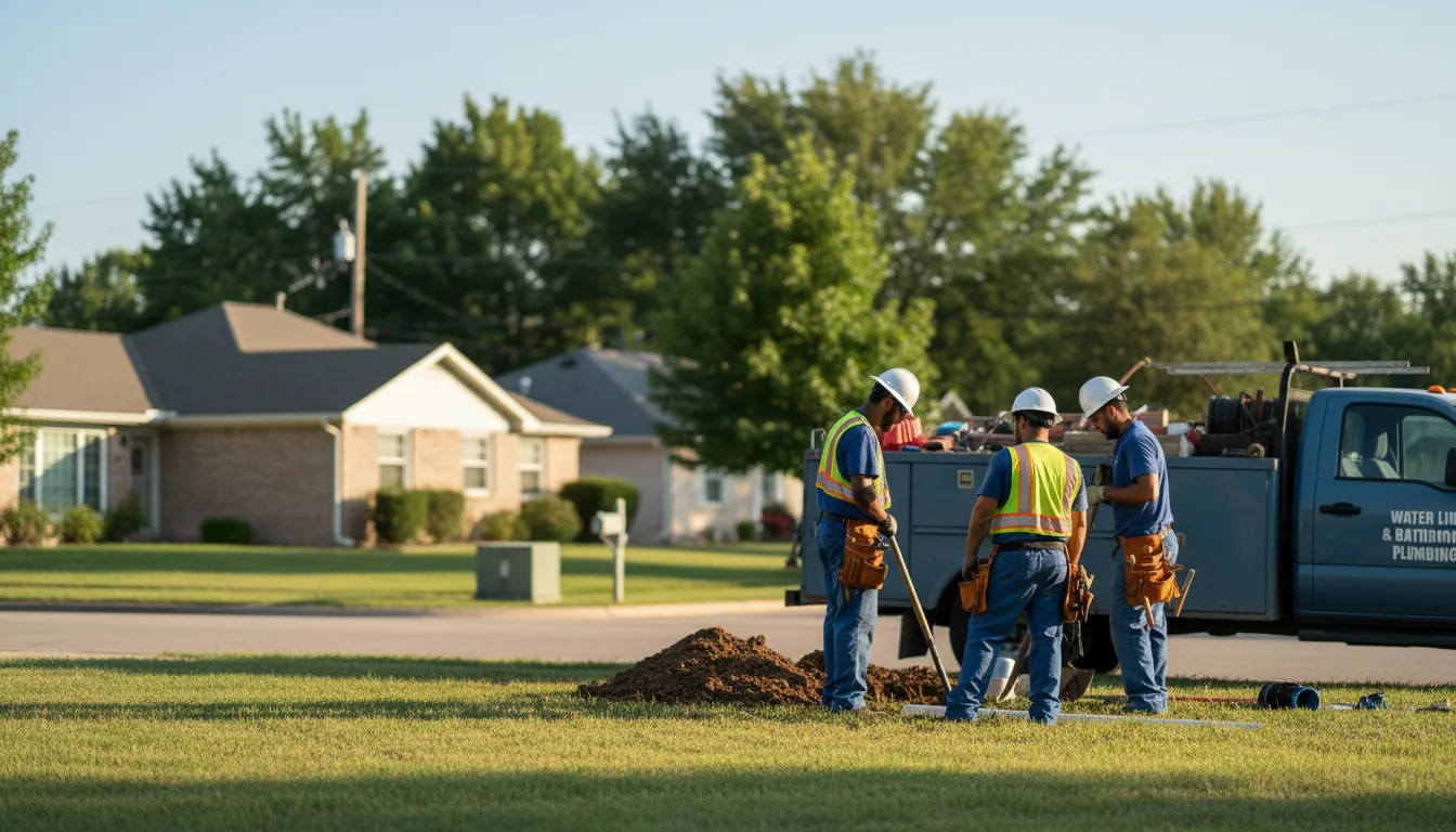 Residential water line and bathroom plumbing service in Montfort, WI